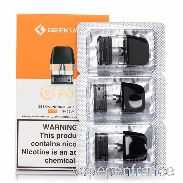 Geek Vape Q Dosettes De Remplacement Dosettes 0,6ohm Stylo Vape